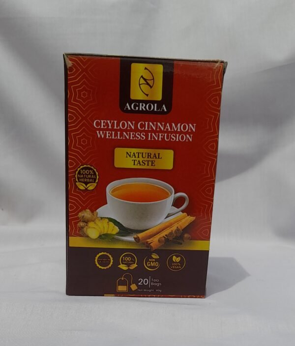 AGROLA Ceylon Cinnamon Cloves Ginger Wellness Tea - 20 Tea Bags